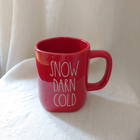 Rae Dunn Mug Red Snow Darn Cold Cup - Picture 1 of 7